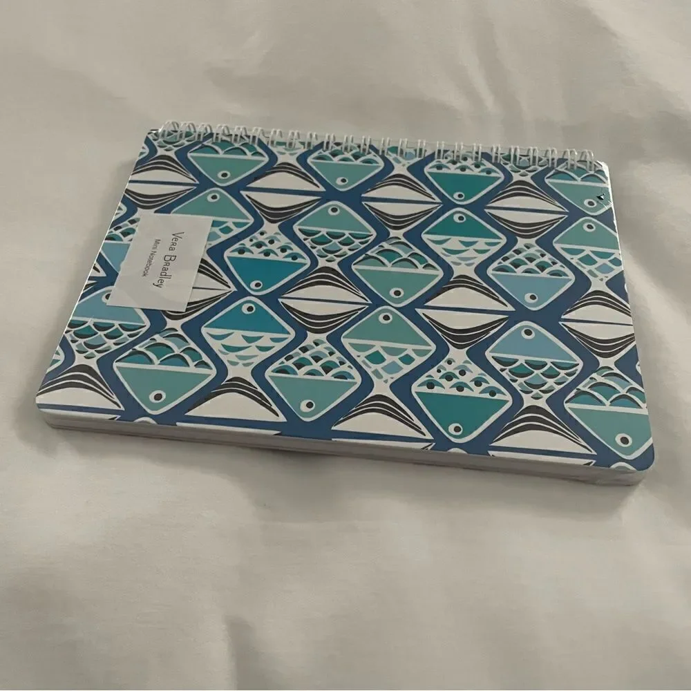 NEW Vera Bradley Mini Notebook in Go Fish Pattern